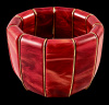 vintage black cherry bakelite stretch bracelet